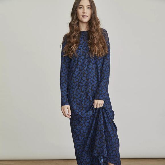 NEW Elizabeth & James Traditional Button Back Maxi Dress Size Medium Boho Artsy - Picture 3 of 11